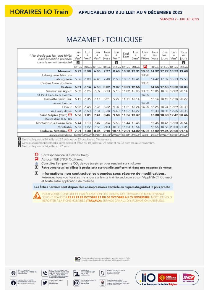 Fiche horaire TER 2023-2024 (jusqu'au 09/12/2023)