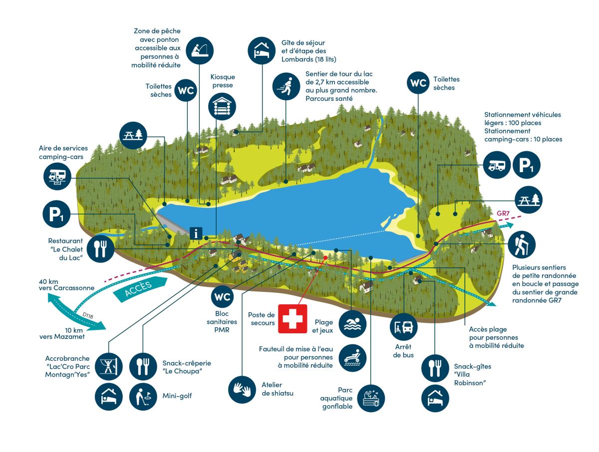 Plan Lac des Montagnès
