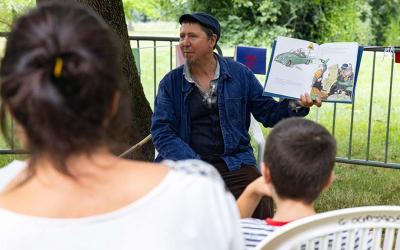 Partir en Livre 2023 avec le Colporteur d'histoires Grégoire Albisetti