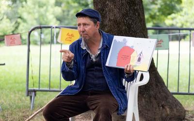 Partir en Livre 2023 avec le Colporteur d'histoires Grégoire Albisetti