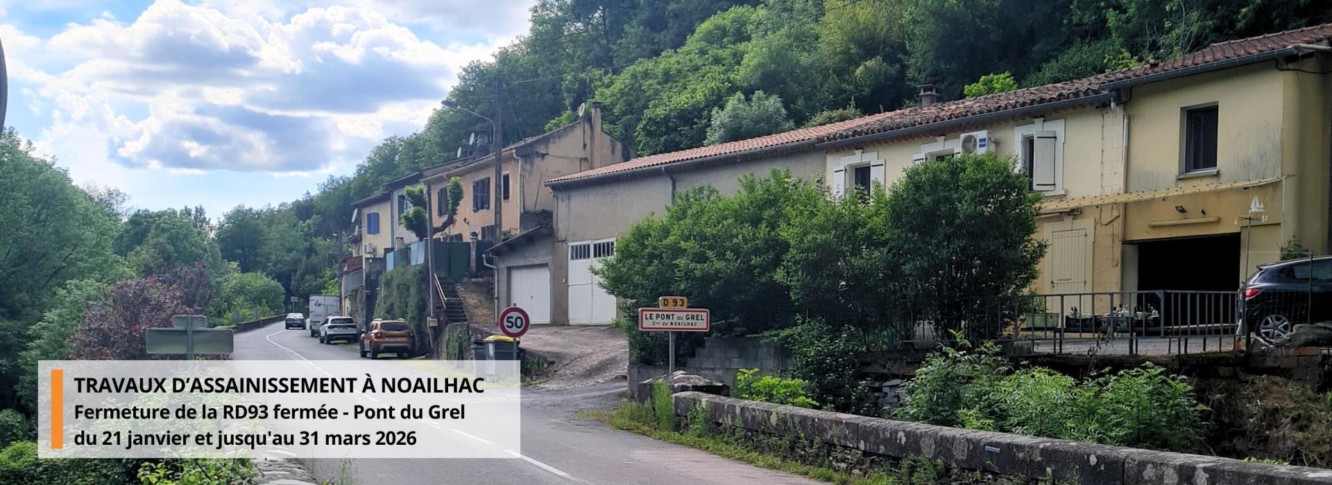 Slider actu travaux assainissement Noailhac